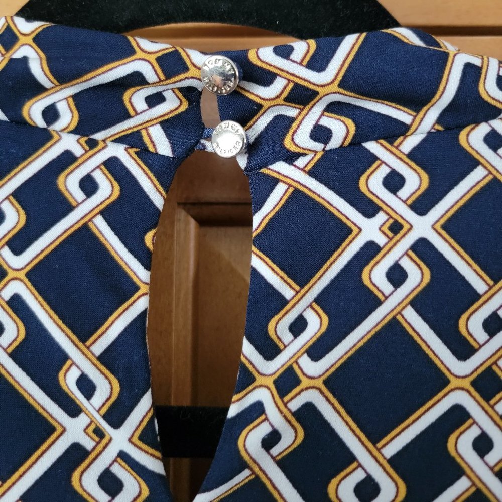 Tommy Hilfiger Linked Chain Patterned Sleeveless Blouse - M - Picture 6 of 9